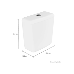Caixa Acoplada Dual Flux 3/6l Izy Aspen Branco Botão Cromado - Deca - Cd.00f.17
