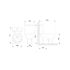 Bacia Para Caixa Acoplada Branco Azalea Plus - 1913510010300 - Celite