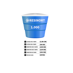 Caixa D'Água Em Fibra De Vidro 1000l - 002 - Resinort