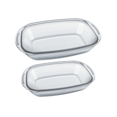 Conjunto Assadeiras Retangular Com 2 Peças 1512 - Mimo Utilidade - 9078