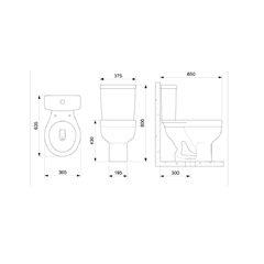 Bacia Para Caixa Acoplada Branco Acesso Sem Abertura - 1313600010300 - Celite