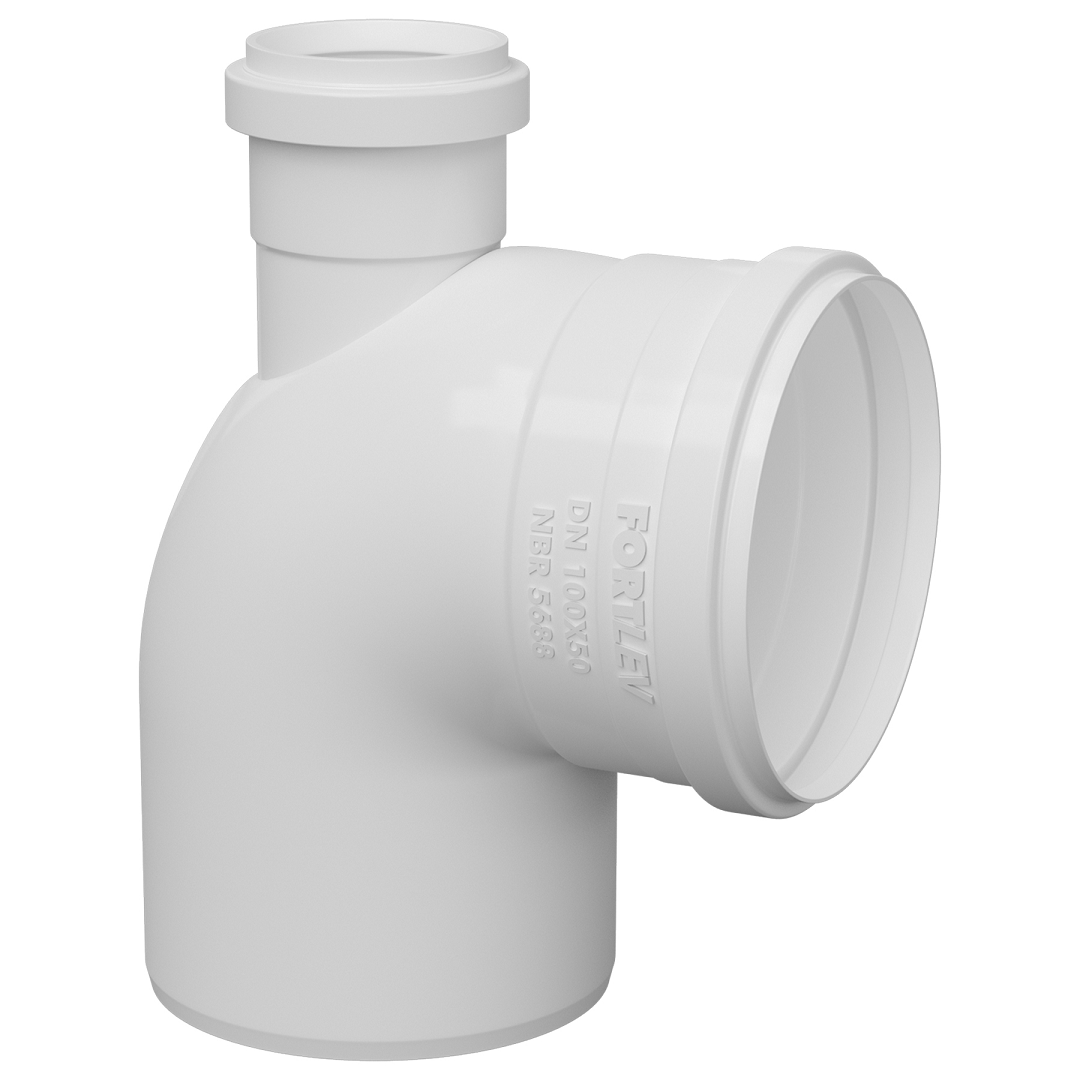 Joelho 90° Esgoto Com Visita 100x50mm - 11511059 - Fortlev