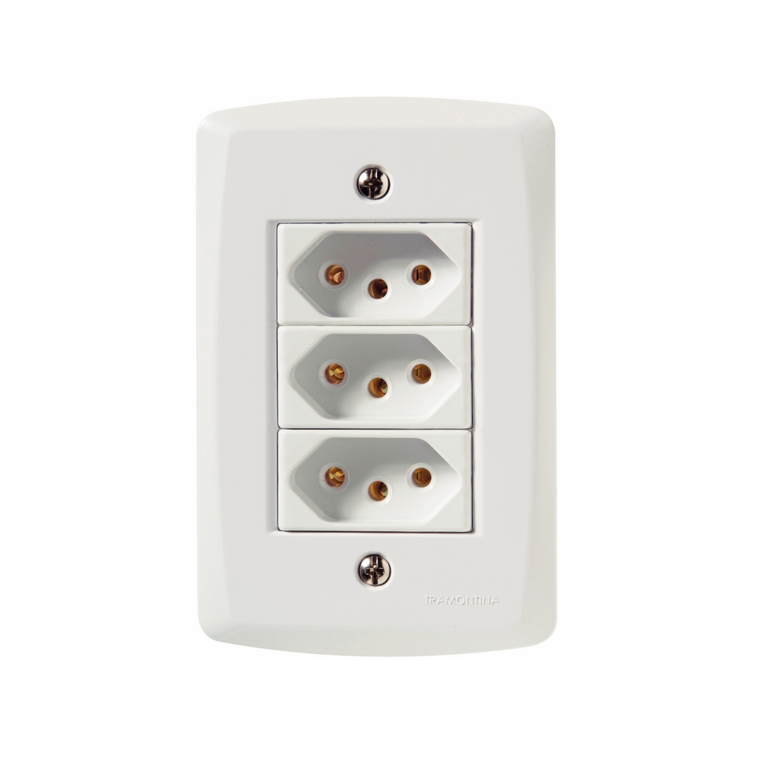 Conjunto 4x2 - 3 Tomadas 2p+T 10a 250v - 57145/076 - Tramontina