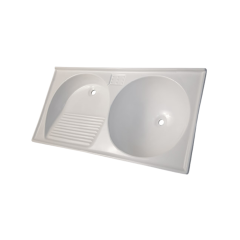 Tanque Delta Granito 120x50 Branco Liso - 110 - Bellapia