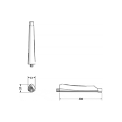 Haste Para Chuveiro Branco 30cm - Lorenzetti - 7520004
