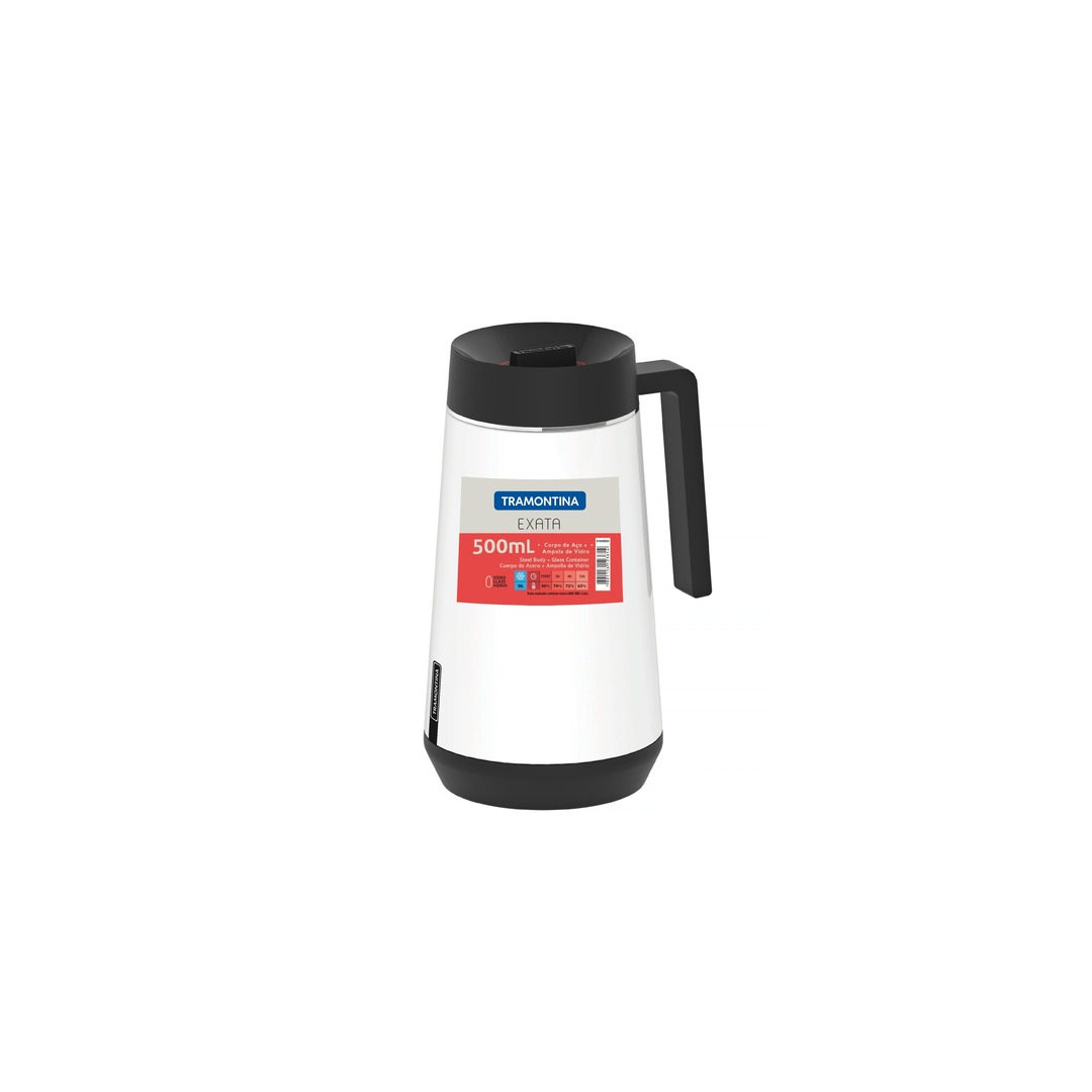 Bule Térmico Exata Aço Inox Branco Sem Infusor 500ml - 61645/054 - Tramontina