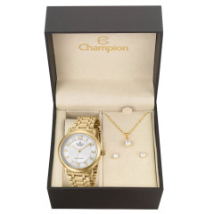 Relógio Feminino Pulseira Dourada Original - Champion - Cn29945w