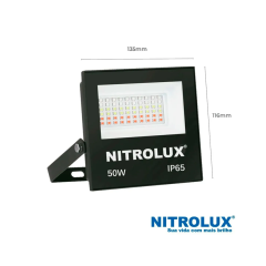 Refletor Led Slim 50w Rgb Preto - Nitrolux - 5955