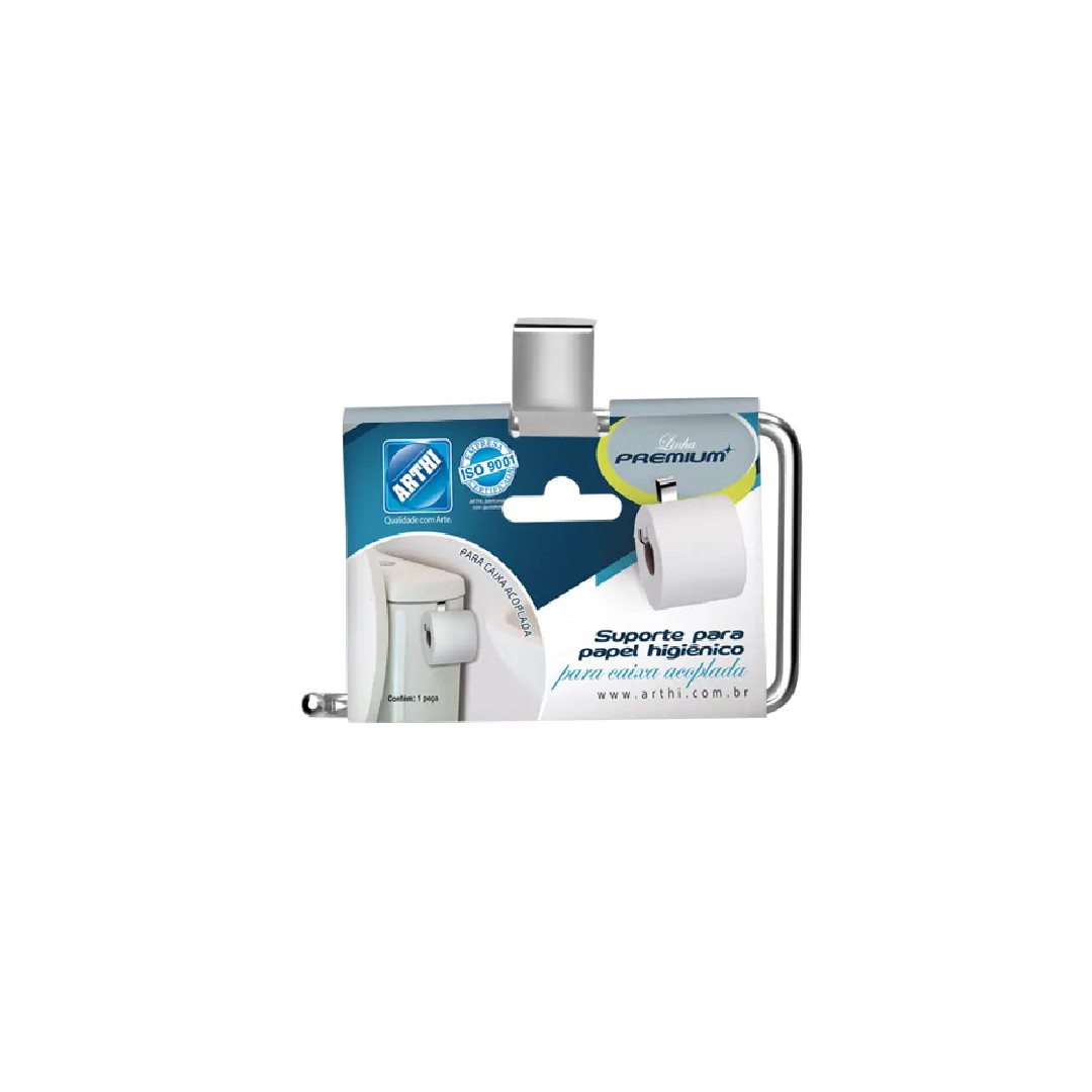 Porta Papel Higiênico Para Caixa Acoplada Cromado - Arthi - 1219