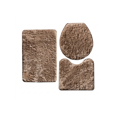 Jogo De Tapete Para Banheiro Classic Com 3 Peças Nude - Oasis - 20019