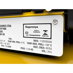 Motocompressor De Ar 8,2pcm 24 Litros 2cv 220v - Pressure - 1129740176