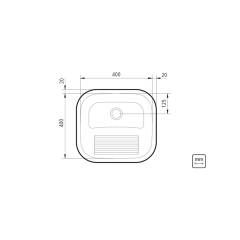 Tanque De Encaixe Hera 25l Em Aço Inox Polido Com Válvula 40x40cm - Tramontina - 94403/407
