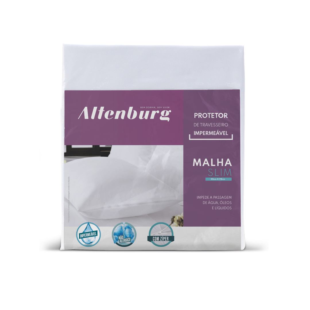 Protetor De Travesseiro Impermeável Malha 50x70cm Branco - Altenburg - 1100