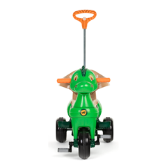 Triciclo Infantil Com Empurrador Pedal E Som Verde Didino - 1021 - Calesita