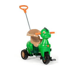 Triciclo Infantil Com Empurrador Pedal E Som Verde Didino - 1021 - Calesita