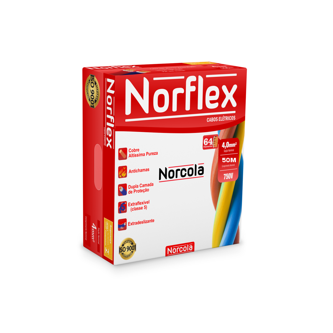 Cabo Flexível Norflex 4,0mm 50m Verde - 1034052 - Norcola