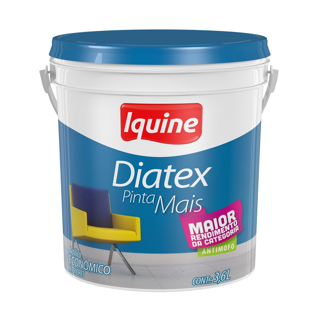 Tinta Diatex Pinta Mais Látex 3,6l Cinza - 50300401 - Iquine