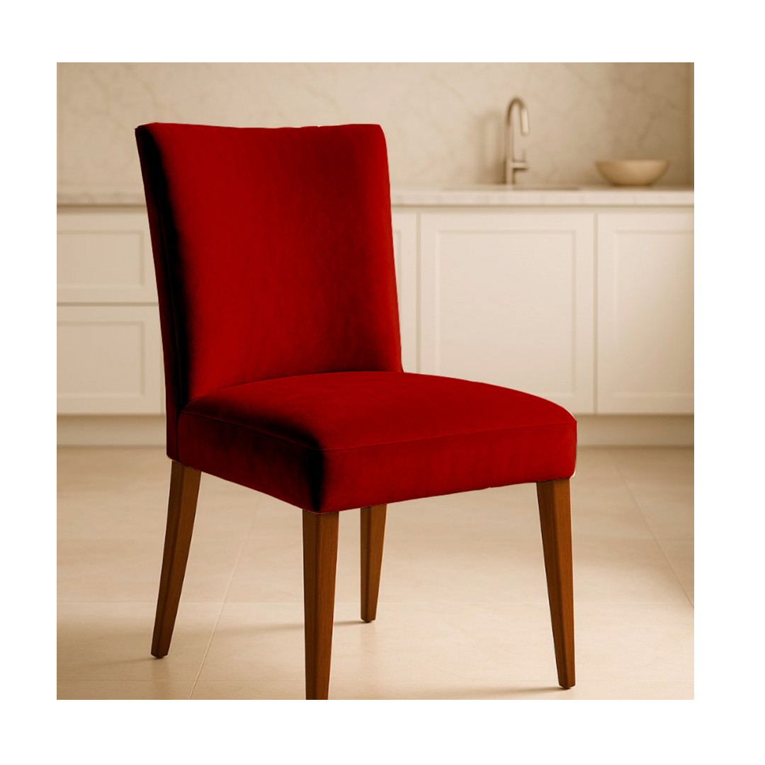Capa Para Cadeira Veludo Vermelho - Adomes - 699vm