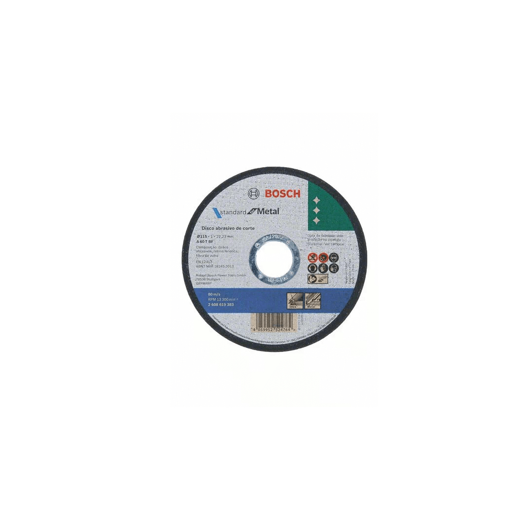 Disco De Corte Standard Metal 115x1mm - 2608619383-000 - Bosch
