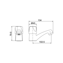 Torneira Para Lavatório De Mesa Abs F27 Branco 1194 - Lorenzetti - 7110000