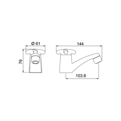Torneira Para Lavatório De Mesa Abs F34 Bica Baixa Branco 1194 - Lorenzetti - 7110002