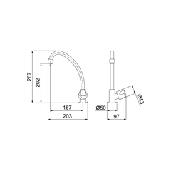 Torneira Para Cozinha De Mesa Bica Móvel F27 Branco 1167 - Lorenzetti - 7111000