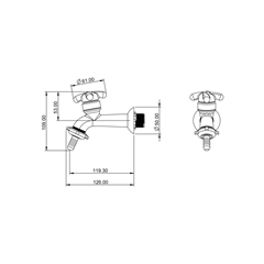 Torneira Para Tanque Abs F34 Branco 1130 - Lorenzetti - 7112000