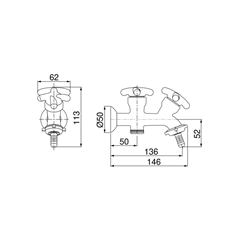 Torneira Para Tanque E Máquina Abs F34 Branco - Lorenzetti - 7112004