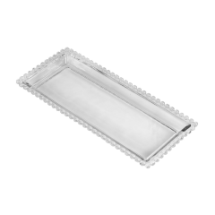 Travessa De Cristal Pearl Redonda 30cm Transparente - Wolff - 27891