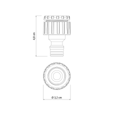 Adaptador Fêmea Com Rosca 3/4x1/2  Em Plástico Para Jardim - Tramontina - 78502/000