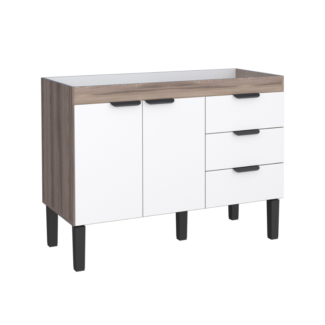 Gabinete De Cozinha Flamingo Com 1,2m Branco/Tamarindo - Cozimax - 100098