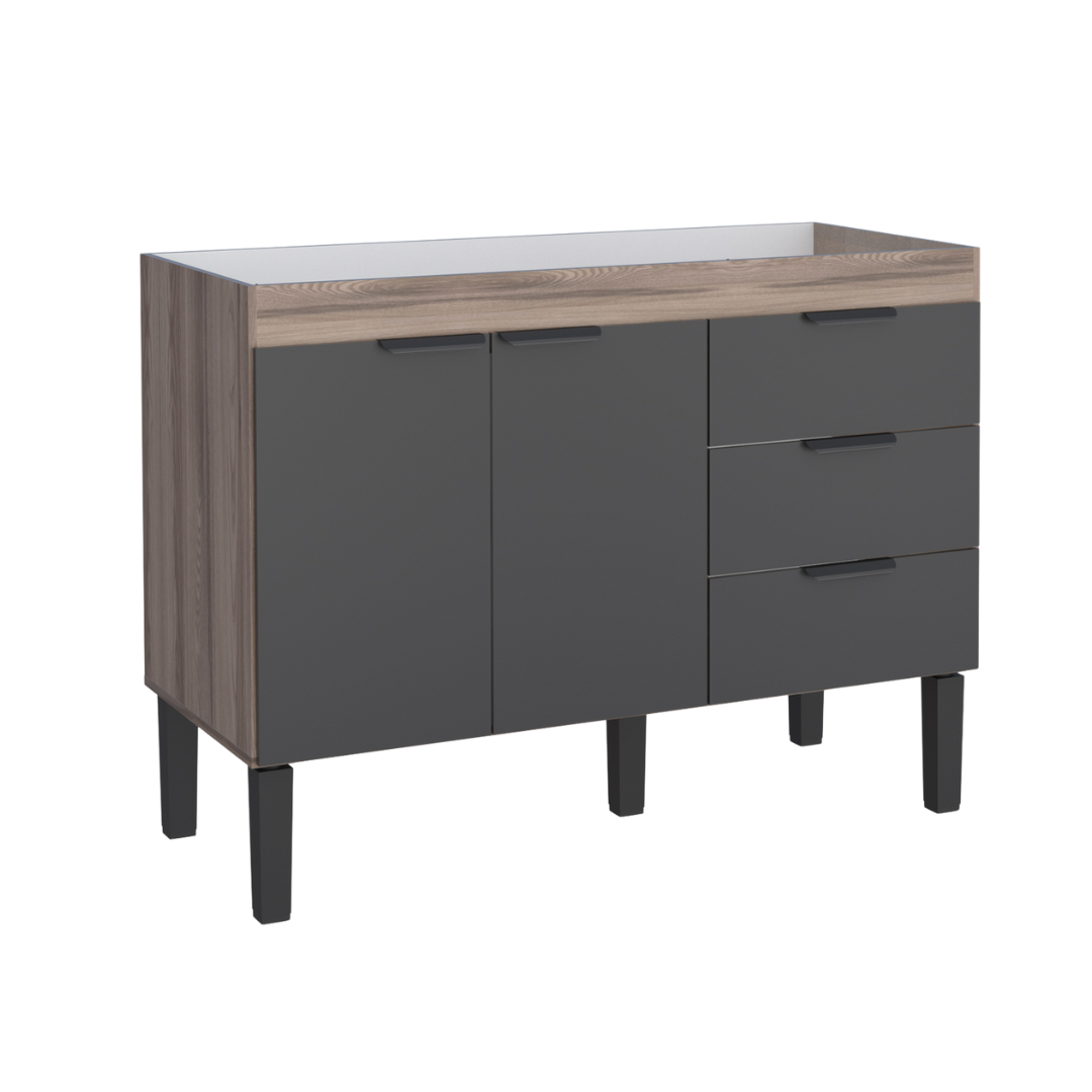 Gabinete De Cozinha Flamingo Com 1,2m Preto/Tamarindo - Cozimax - 100102