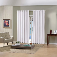 Cortina Pratika Lisa Slim Com Ilhós 2,40x1,70m Branco - 702001814601031.12 - Bella Janela