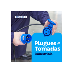 Tomada Sobrepor Industrial 3p+T 63a 380v - Tramontina - 56255/343