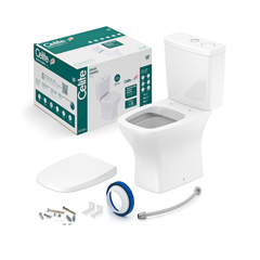 Kit Bacia Com Caixa Acoplada Vip 3,6litros + Acessórios Branco - Celite - 1977230010300