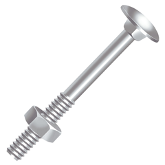 Parafuso Frances Com Porca Zincado 5/16x1.1/2 - Ciser - 10021201