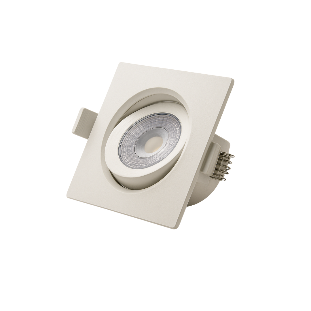Luminária Plafon 3w 6500k Led Embutir Quadrado Branco Frio - Neotron -371