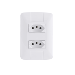 Conjunto 2 Tomadas Aria 2p+T 20a Branco - Tramontina - 57241/066