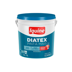 Tinta Diatex Pinta Mais Acrílico Fosco Balde 15l Branco Gelo - Iquine - 50300326