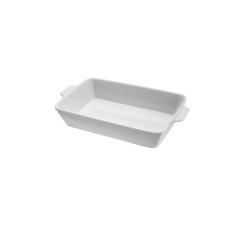 Refratário De Porcelana 23,5x14,5cm Com Alça Basic Branco - Lyor - 2288