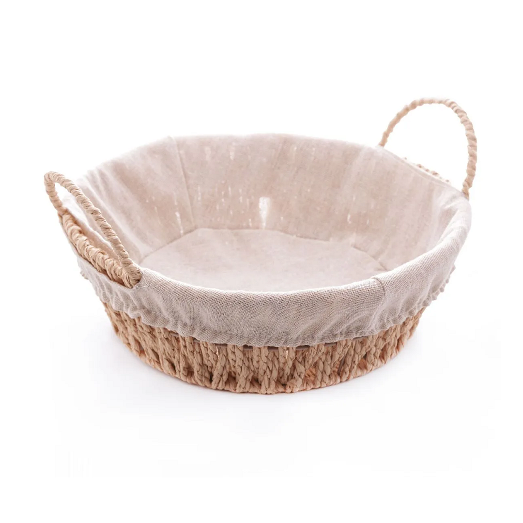 Cesta Redonda Para Decoração Com Alça E Forro - Wolff - 61515