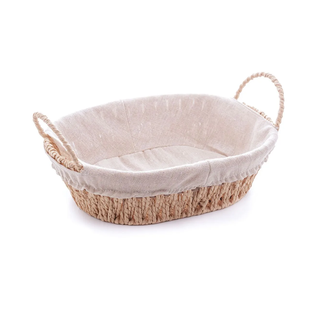 Cesta Oval Para Decoração Com Alça E Forro - Wolff - 61516