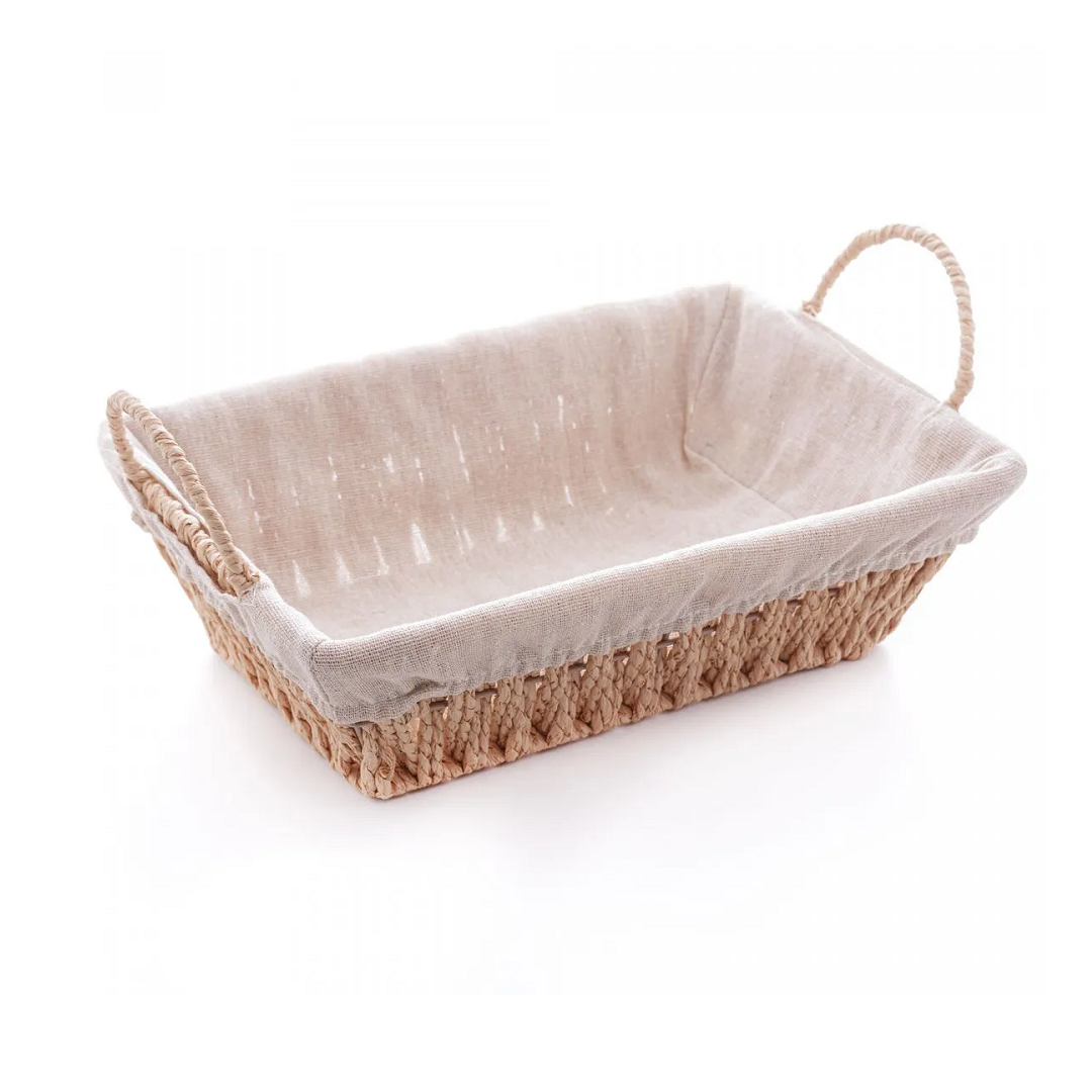 Cesta Retangular Para Decoração Com Alça E Forro - Wolff - 61517