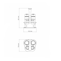 Galheteiro Utility Em Vidro E Aço Inox Com Alça 4 Peças - Tramontina - 61119/000