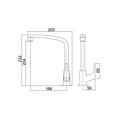 Torneira Para Cozinha De Mesa Abs Bica Móvel F71 Branco 1167 - Lorenzetti - 7111072