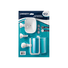 Kit De Acessórios Para Banheiro Attic 3 Peças 2003 F22 Branco - Lorenzetti - 7140043