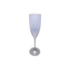 Taça De Champanhe Acrílico Degradê Brilhante Prata 160ml - M&Ca