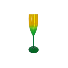 Taça De Champanhe Acqua 180ml Verde E Amarelo - M&Ca