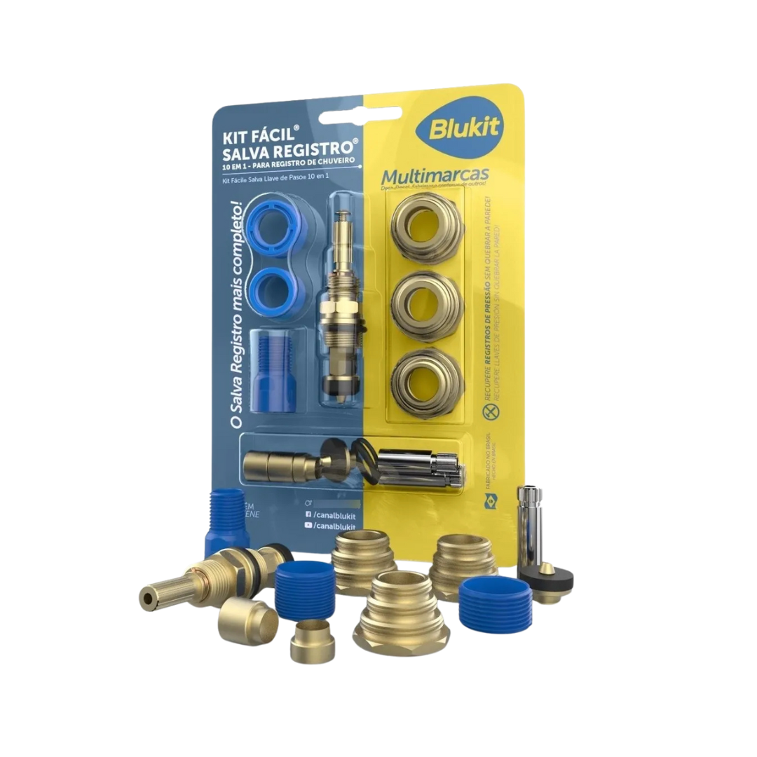 Kit Salva Registro Fácil 10 Em 1 Universal - Blukit - 060101