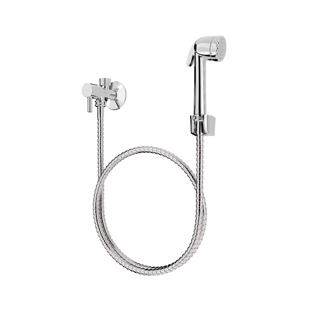 Ducha Higiênica Luxo Com Registro Desviador 1/4 De Volta Cromado - Blukit - 220929